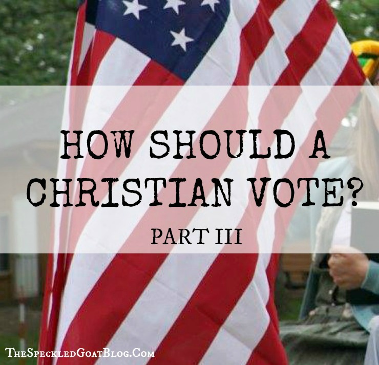 how should a christian vote presidential election voting evangelical church jesus