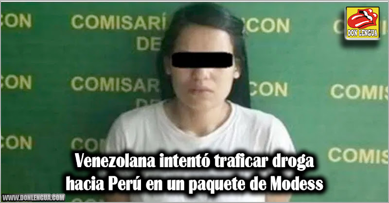 Venezolana intentó traficar droga hacia Perú en un paquete de Modess