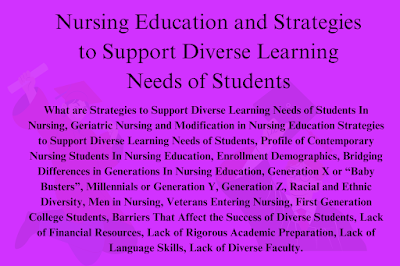 Nursing Education and Strategies to Support Diverse Learning Needs of Students