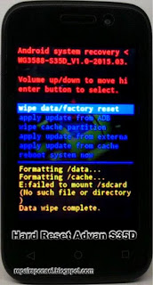 Lupa Pola Advan S35D Begini Cara Resetnya