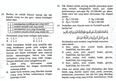 Download contoh soal latihan prediksi Soal PAS UAS PAI BP Kelas 9 Semester 1 Tahun 2019