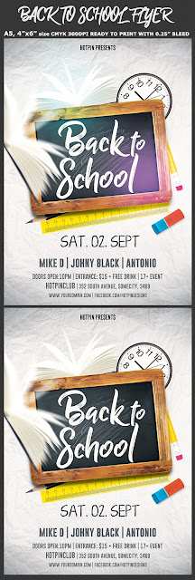  Back to School Party Flyer Template