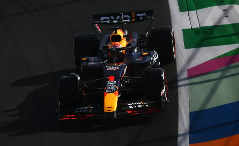 Max Verstappen nelle prove libere del gran premio dell'Arabia Saudita 2024