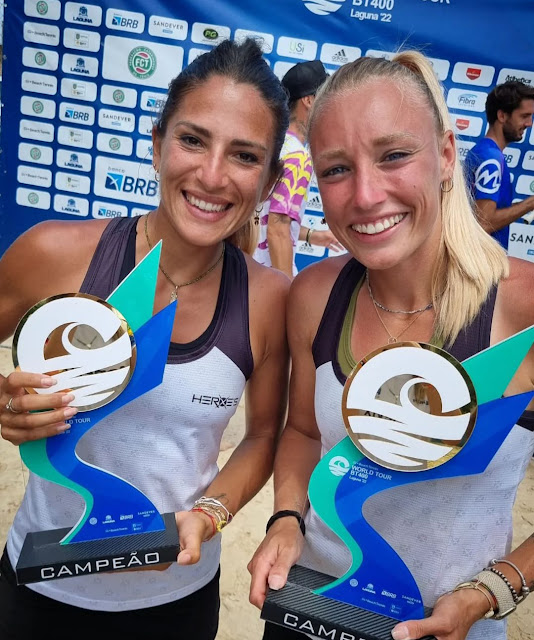    Giulia Gasparri e Ninny Valentini conquistam, em Laguna (SC), o nono título na temporada no circuito mundial
