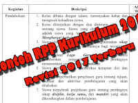 13 Komponen RPP Terbaru Beserta Contoh RPP SD Kurikulum 2013 Revisi 2017 Bisa Download