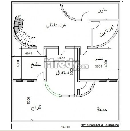 خارطة منزل بمساحة 200 متر