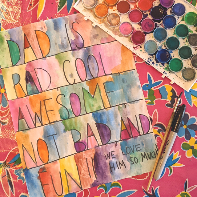 Super Fun Artsy Father's Day Poetry- A DIY Kid Card and Art Piece for Dad