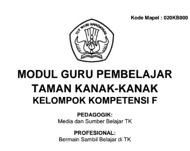 Modul Guru Pembelajar TK PAUD