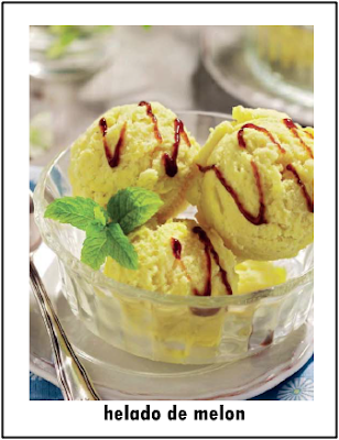 Helado de melón casero