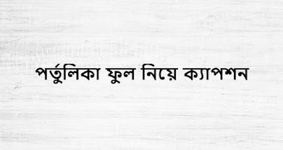 পর্তুলিকা ফুল নিয়ে ক্যাপশন