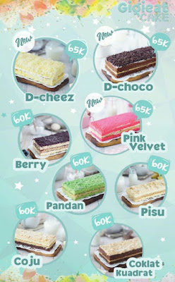 Gigi Eat Cake yang tersebar di wilayah Jabodetabek Daftar Harga Gigi Eat Cake, Ada Yang Baru!