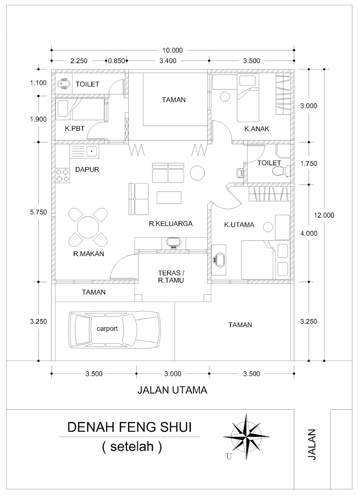 Model Denah Rumah  Sesuai  Feng Shui  Denahose