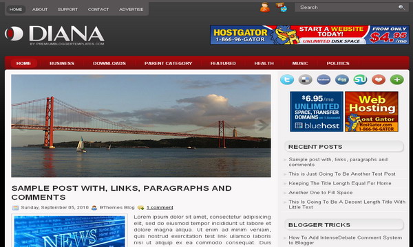 Diana Blogger Template