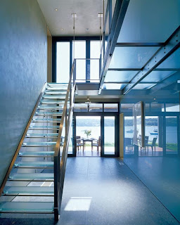 Modern Homes Glass Steps Designs Ideas