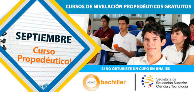 Curso de Nivelación Propedéuticos  Ser Bachiller Senescyt