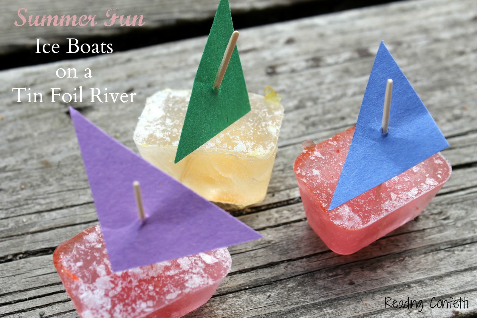  fun: Make mini ice boats and float them on a homemade river river