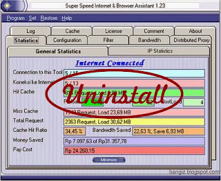  unistall super speed internet