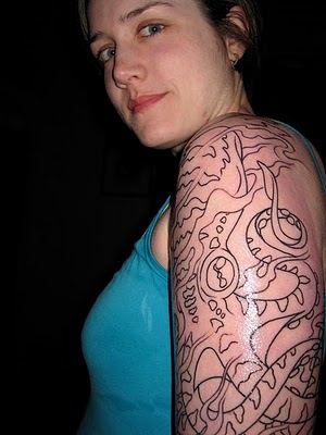 flower sleeve tattoos