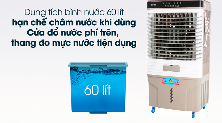 Bình chứa nước lớn - Quạt điều hòa không khí Rapido 9000D