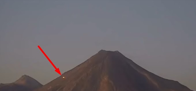 MAIS UM OVNI SOBREVOANDO O VULCÃO POPOCATÉPETL, NO MÉXICO