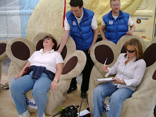 Lynn and Bonnie getting a chair massage