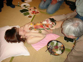 Japanese Nyotaimori (Naked Body Sushi)