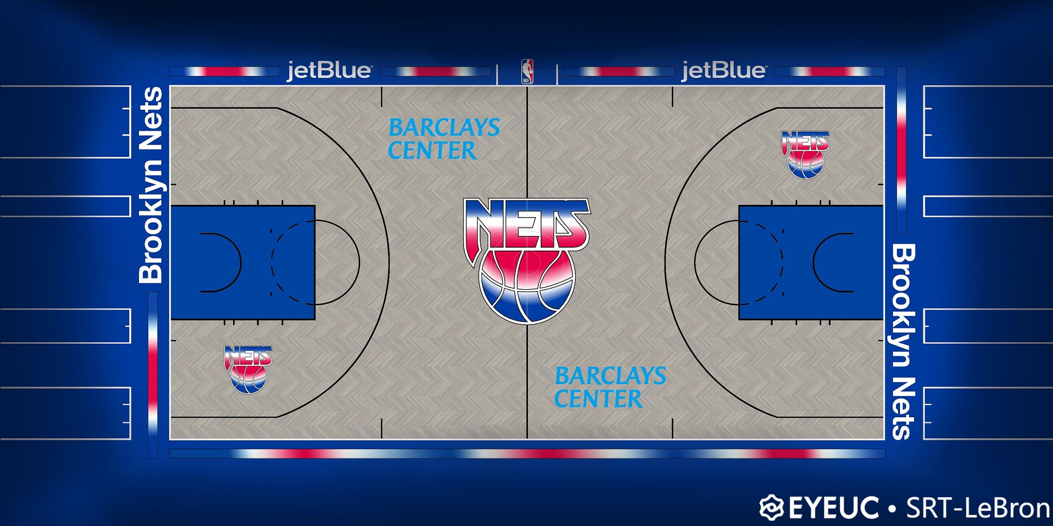 NBA 2K21 Brooklyn Nets Fictional 2021 Court by SRT-LeBron - Shuajota