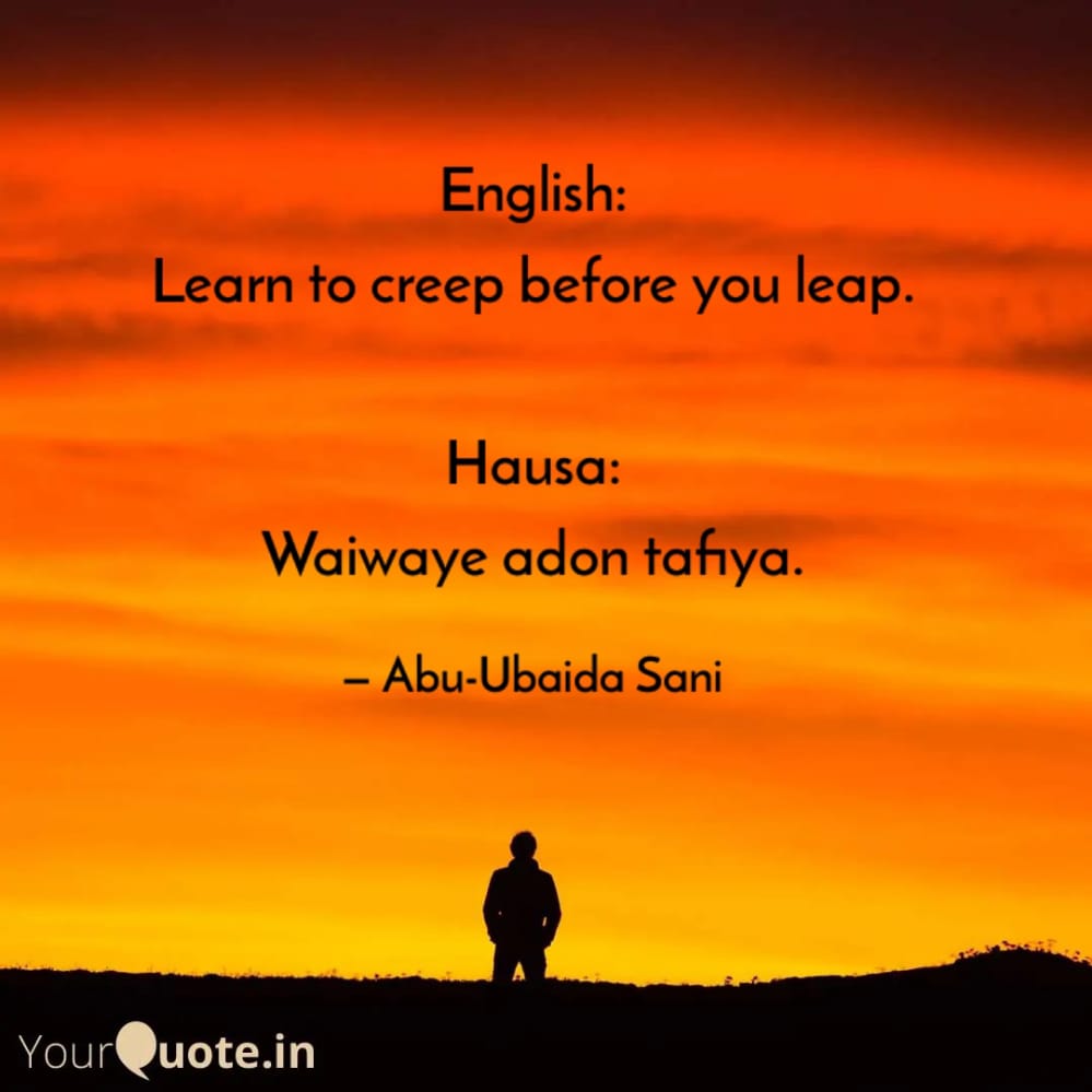 English and Hausa Proverbs (Karin Maganganun Inglishi da Hausa)