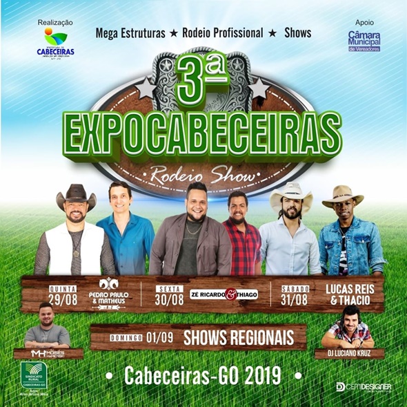 EXPOCABECEIRAS 2019: Confira os shows divulgados pela organização