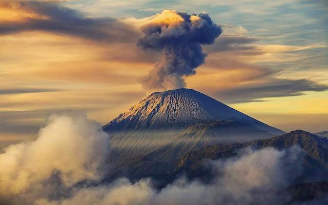 Mount Semeru is one of the most beautiful volcanoes in Indonesia