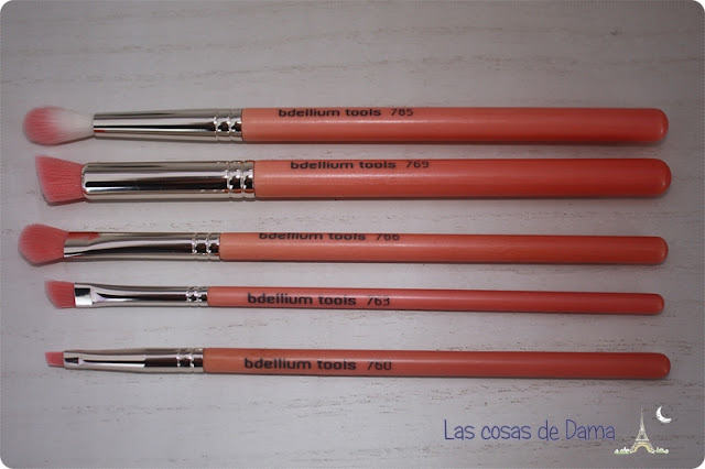 brochas Bdellium Tools bambú pink