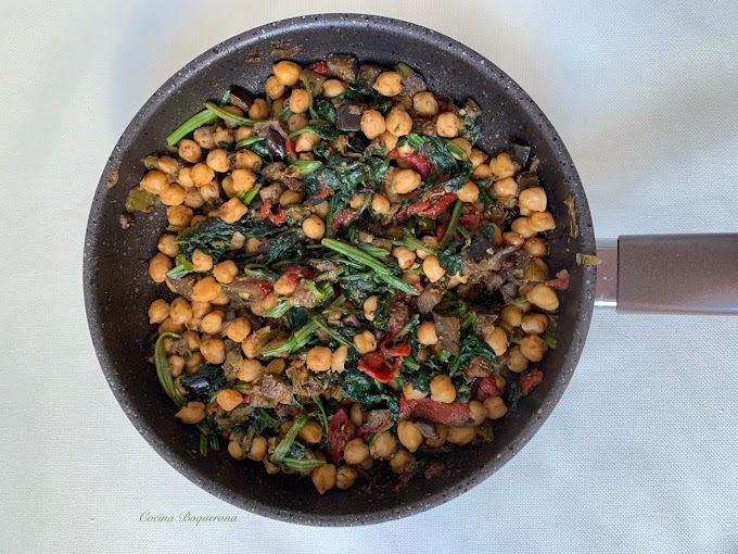Especiado de garbanzos y verduras