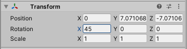 Setting the rotation angle of the camera