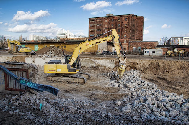 Baustelle Europacity, Entwicklungsgebiet Heidestraße, Abriss, Am Nordhafen, 13353 Berlin, 06.02.2014