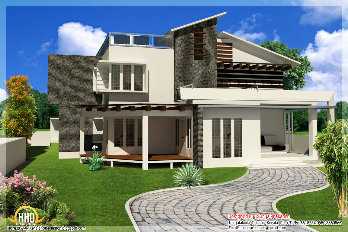 New contemporary mix modern home designs - Kerala home design and ...