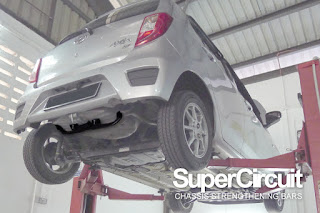 Rear Under Chassis Brace Bar made for the Perodua Axia 1.0 pre-facelift or facelifted model.