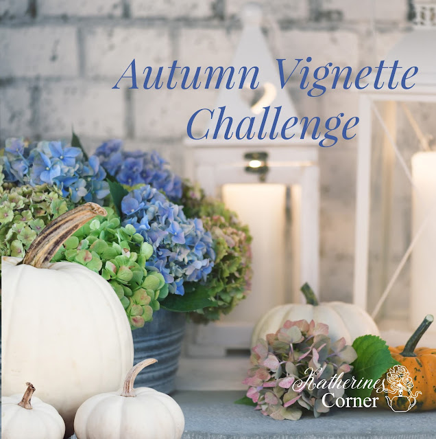 Autumn Home Vignette Challenge. Share NOW #vignette #challenge #fallchallenge #pumpkins #eclecticredbarn