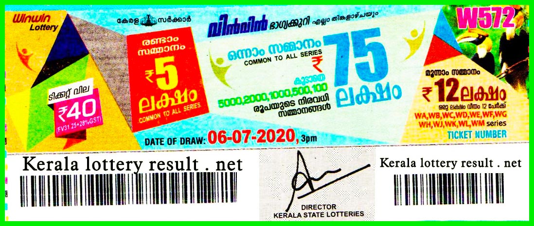 Live: Kerala Lottery Result 06.07.20 Win Win W-572 Lottery ...