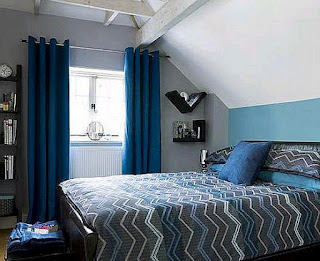 Black and blue bedroom ideas