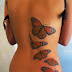 Monarch Butterfly Women Back Design Tattoos Images