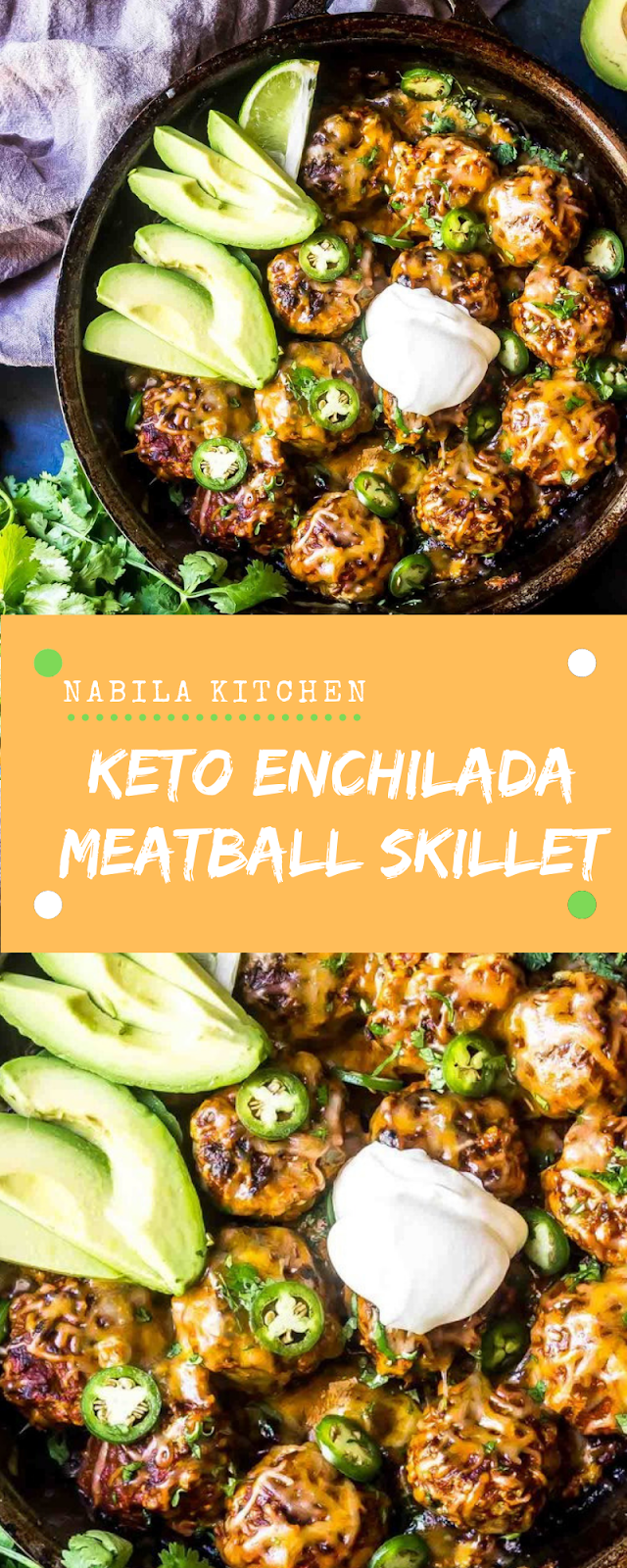 Keto Enchilada Meatball Skillet