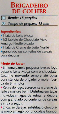 RECEITA DE BRIGADEIRO DE COLHER