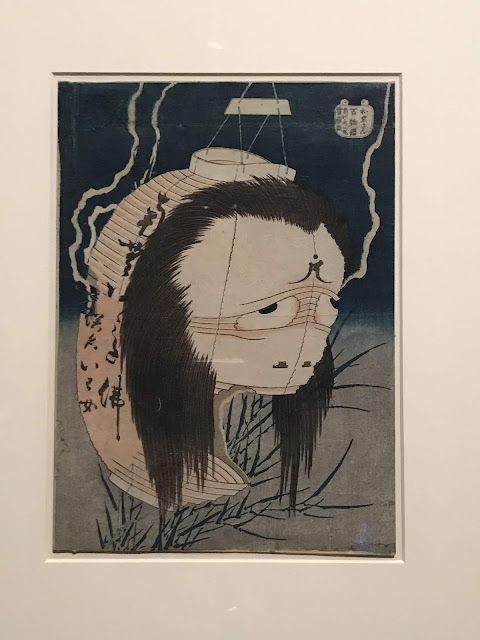 Photo of woodblock print by Katsushika Hokusai, The ghost of Oiwa, c1831-32