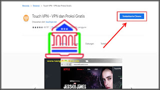 pemasangan Touch VPN di browser google chrome