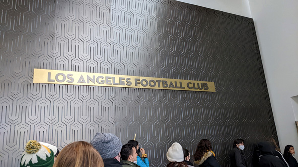 A photo I took at the Banc of California Stadium near downtown Los Angeles...on December 12, 2022.