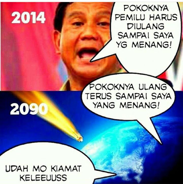 Kumpulan Quotes Lucu Sindir Kekalahan Prabowo di Pilpres 2019