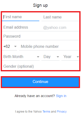 Cara Membuat Email di Yahoo Full Verifikasi Akun