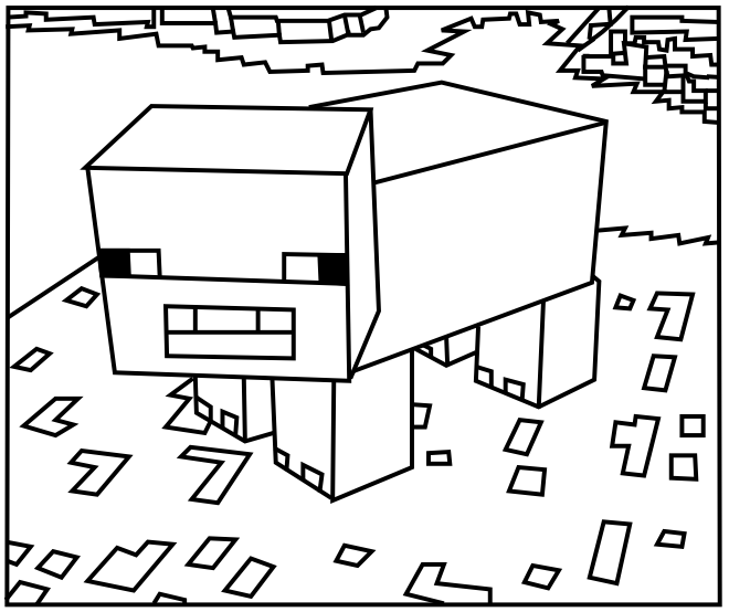 kids under 7 minecraft coloring pages