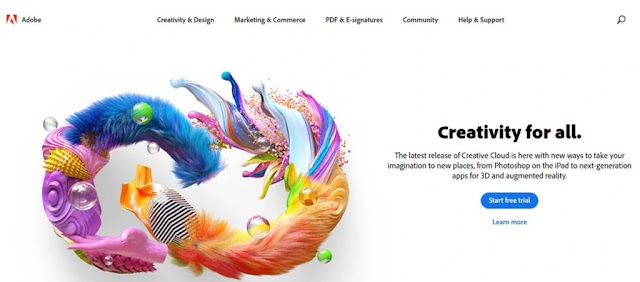 adobe creative cloud home interface