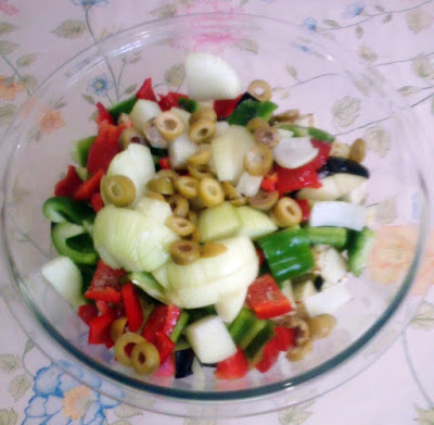 Receita de Salada de Berinjela no Microondas